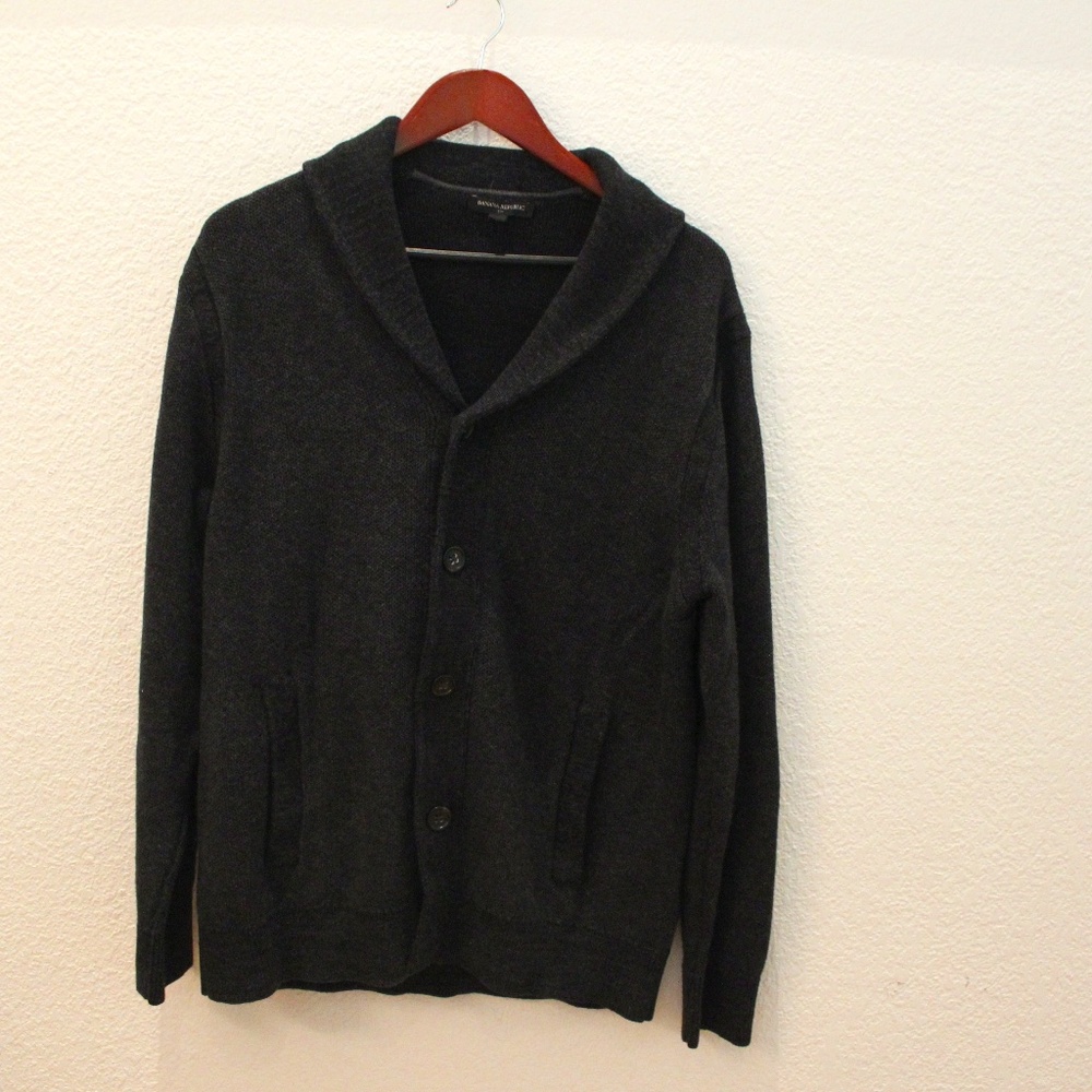 BANANA REPUBLIC Mens shawl button up sweater - XL